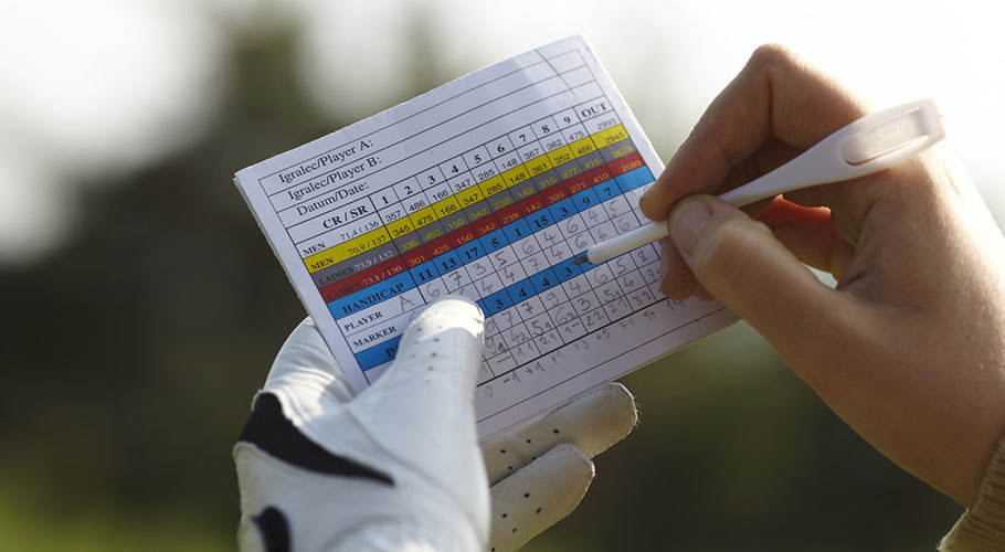 German Golf Academy Golf Handicap Golfspieler notiert sein Handicap