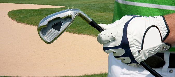 Platzreife Golfspieler mit Golfschläger
